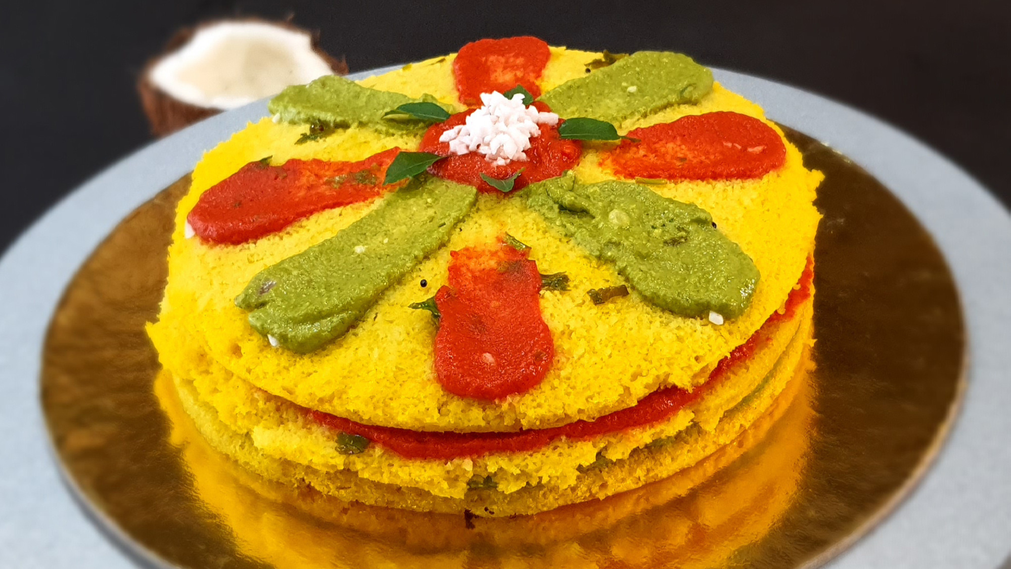 Khaman Dhokla / Channa Dal Dhokla / Steamed Lentil Cakes