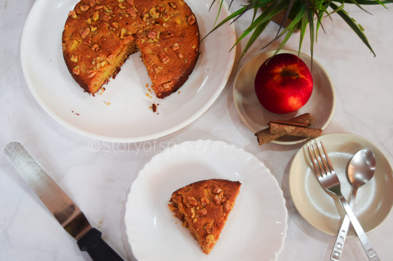 Apple Oat Cake Recipe | How to make Apple Oat Cake – An easy, quick and absolutely delectable cake recipe| Story Of Spices